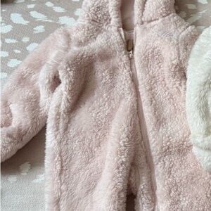 Cozy Pink Fleece Baby Bunting